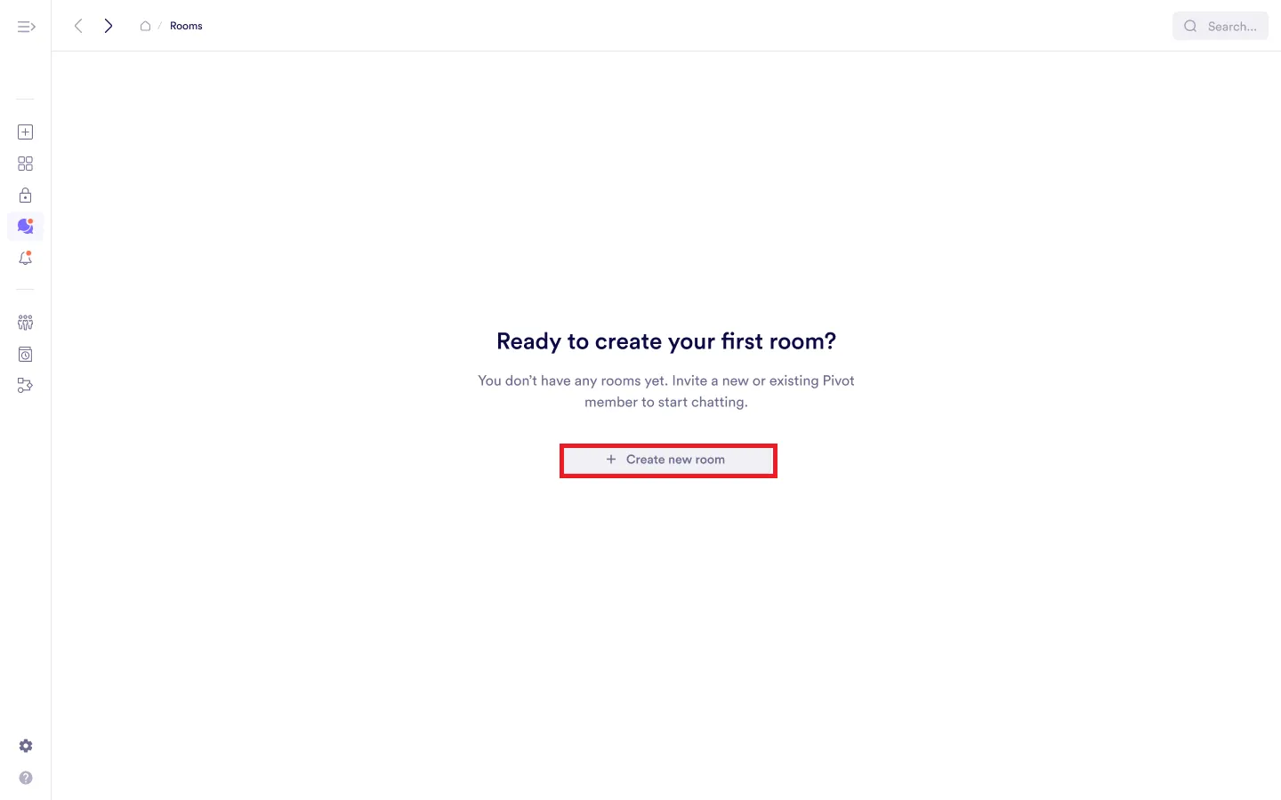 Creating a direct room - Step 1