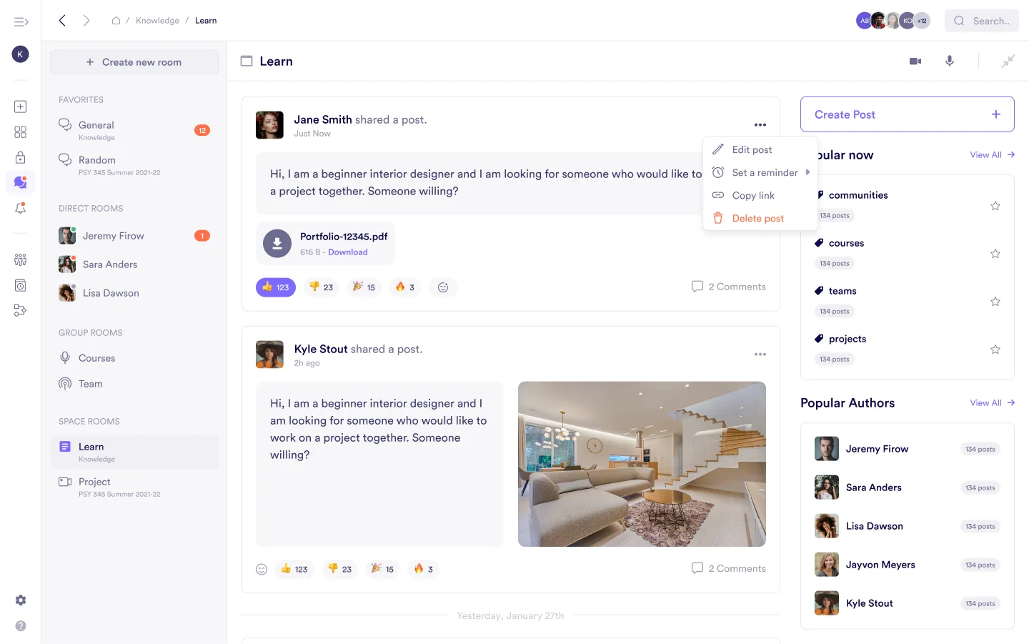 Creating a post - Step 4