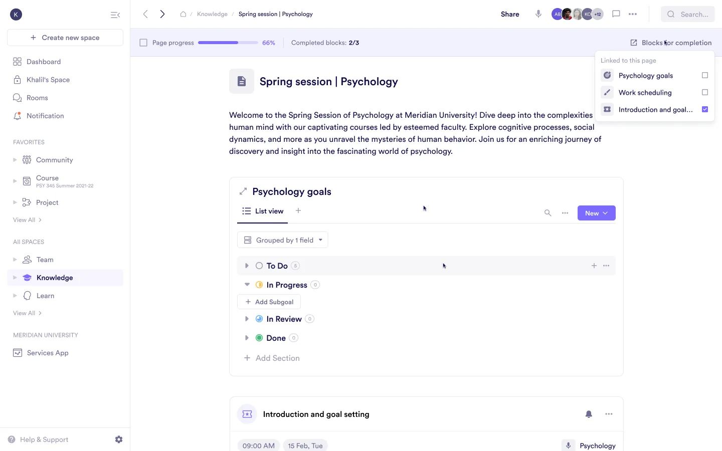 Progress Tracking – Progress Bar